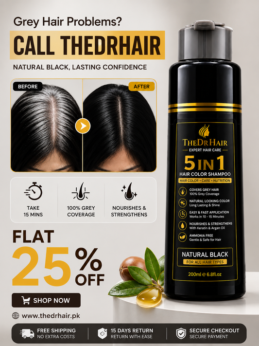 Cover Gray Hair in Just 10 Minutes | 5 IN 1 HAIR COLOR SHAMPOO